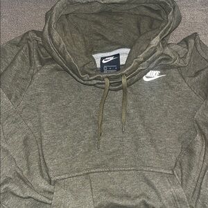 Nike women’s funnel neck hoodie- dark green $25!